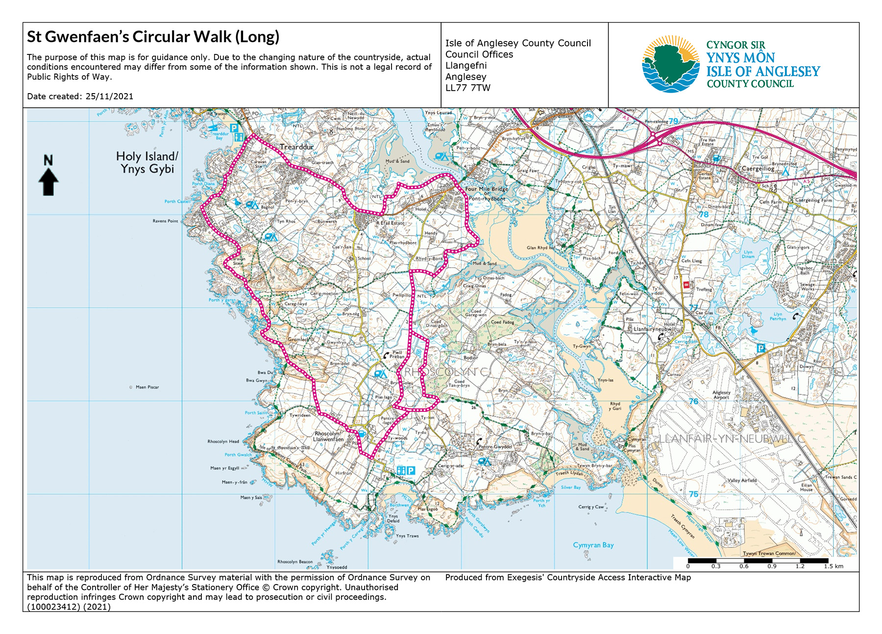 St Gwenfaen's circular walk - Long