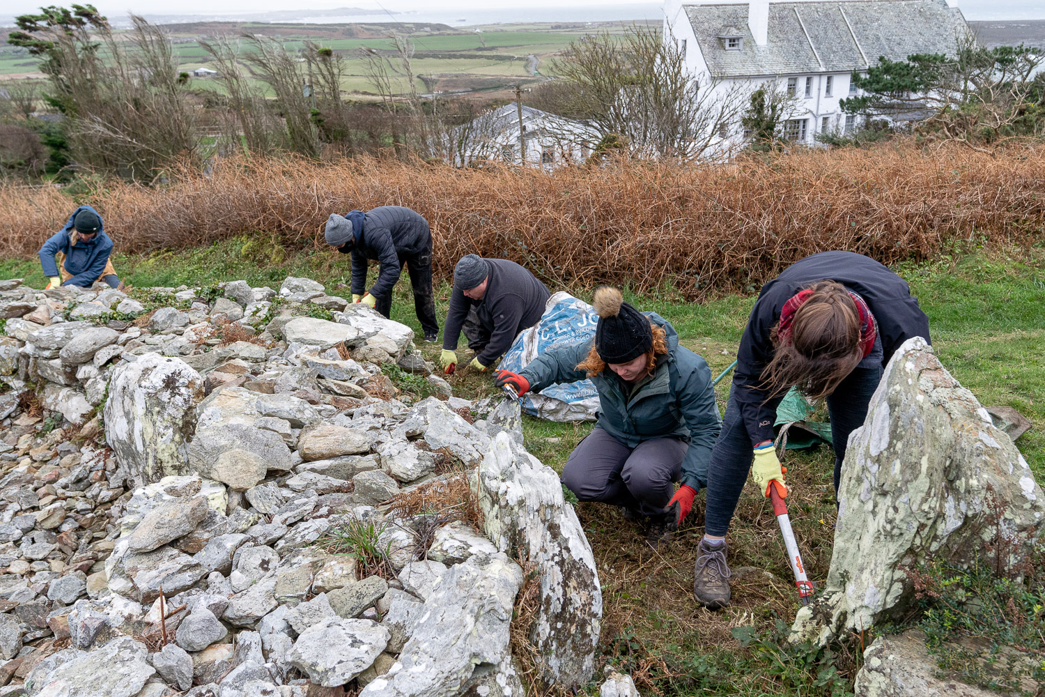 Volunteers at work