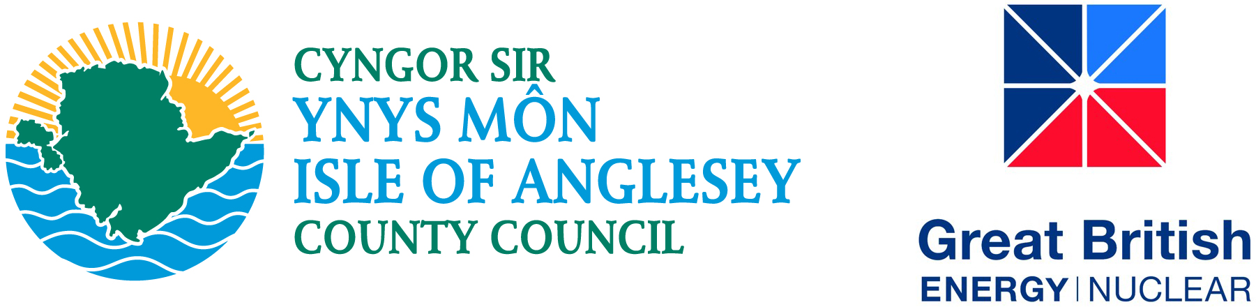 The logos for Isle of Anglesey County Council and Great British Energy-Nuclear