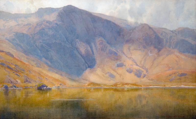 A Charles Cockram Landscape painting of a mountain lake