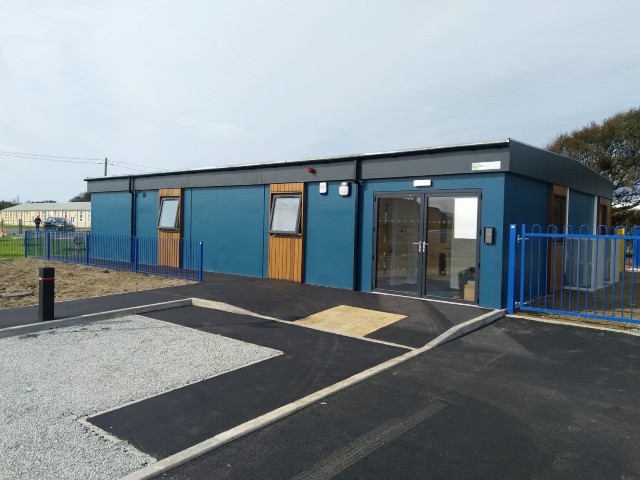 Modular unit at Ysgol Tywyn