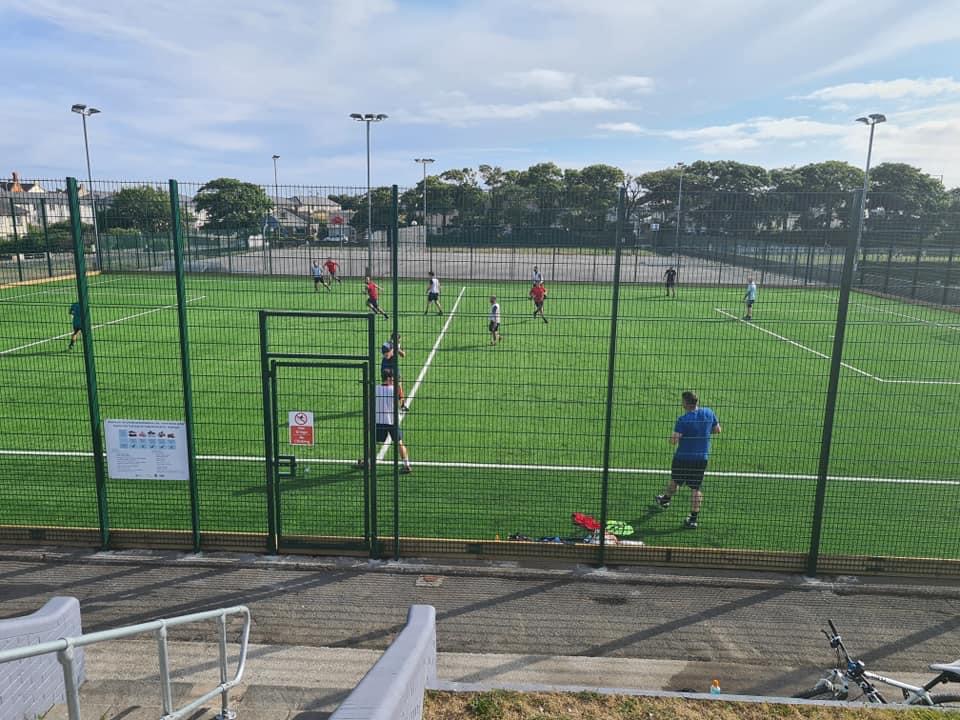 Holyhead 3G sports pitch in use