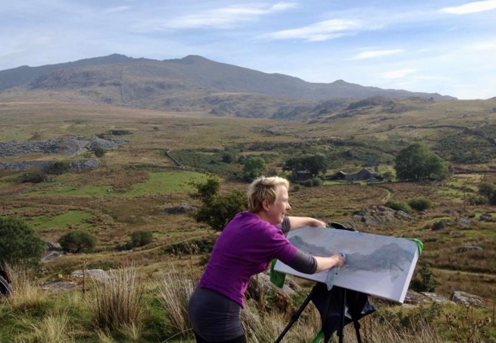 A photograph of painter Louise Morgan