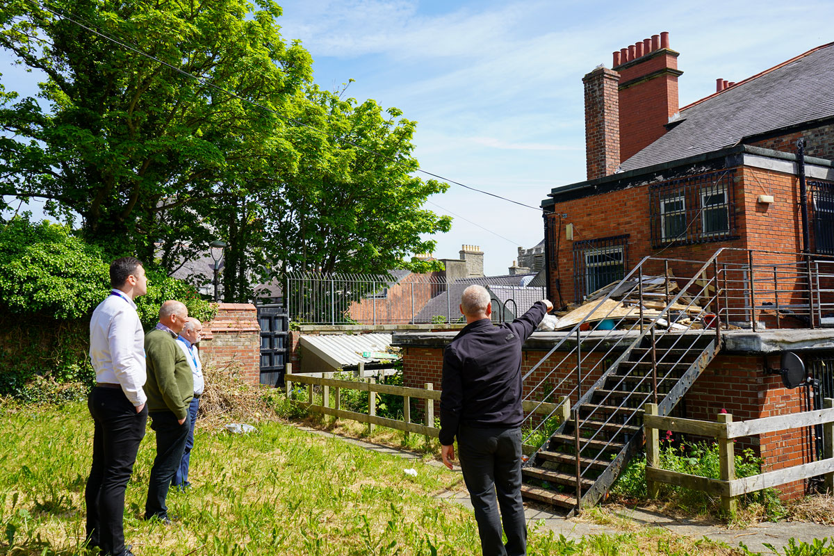 Exterior view of the rear of the property