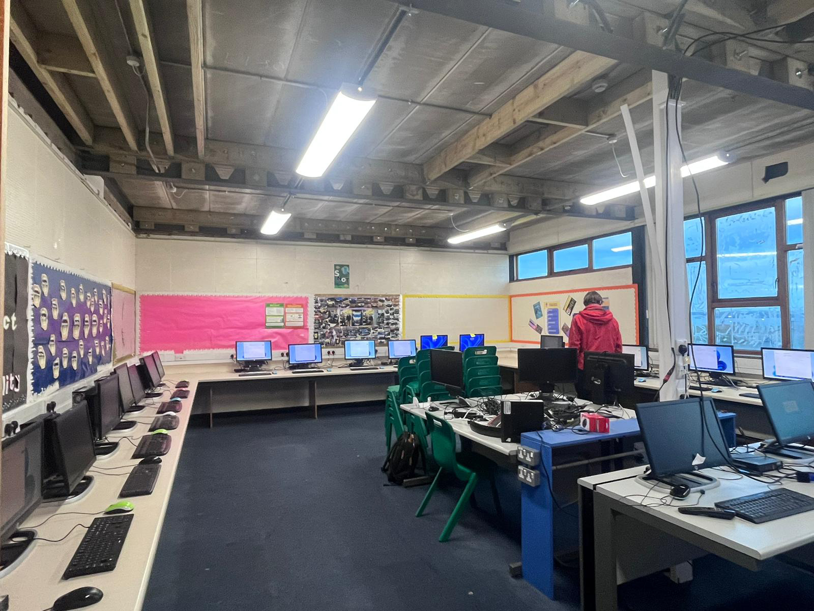A classroom in Ysgol Caergybi