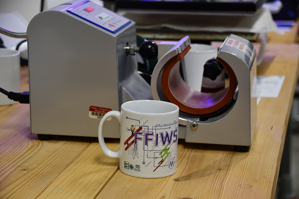 A mug at the Ffiws Creation Café