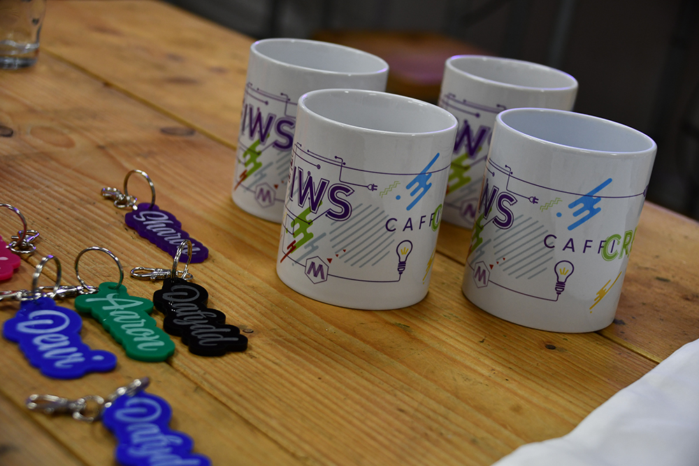 Mugs at the Ffiws Creation Café
