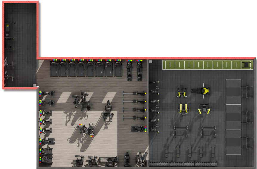 Image showing the fitness room at Holyhead Leisure Centre after the upgrade