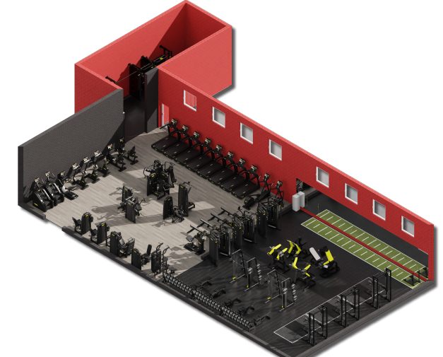 Image showing the fitness room at Holyhead Leisure Centre after the upgrade