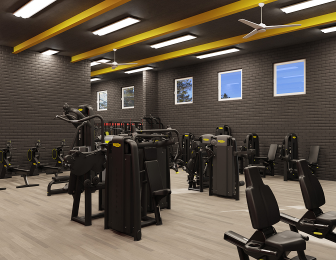 Image showing the fitness room at Holyhead Leisure Centre after the upgrade