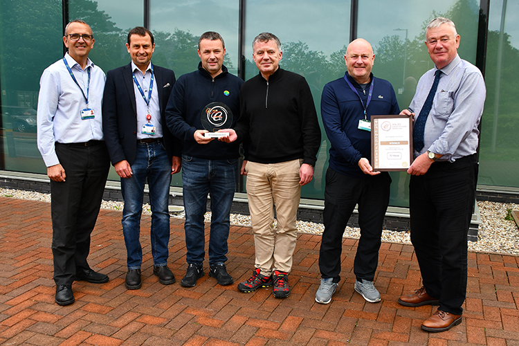 A group photo for Isle of Anglesey County Council's solar award