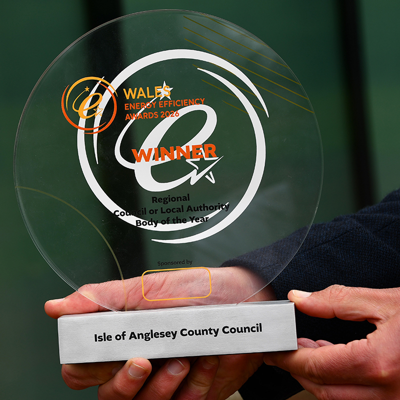 Housing Solar Award trophy