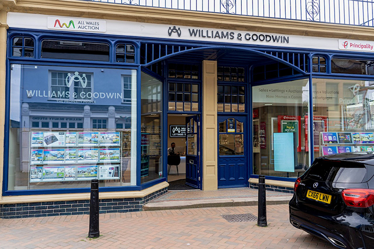 A shop front in Holyhead that has been restored