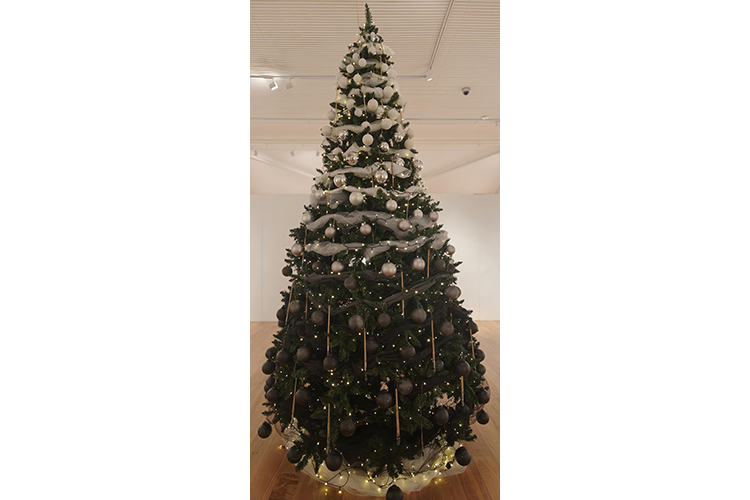 Christmas tree at Oriel Môn, Anglesey
