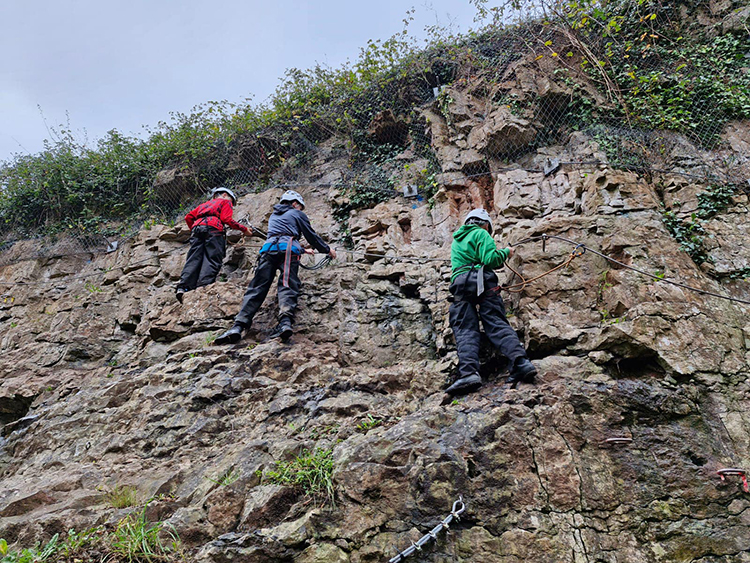 Group of people climbing