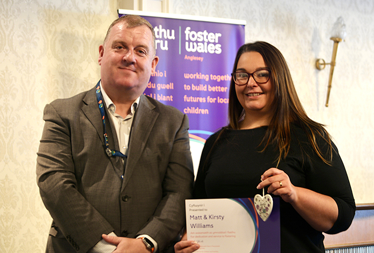 Councillor Dyfed Wyn Jones and Kirsty