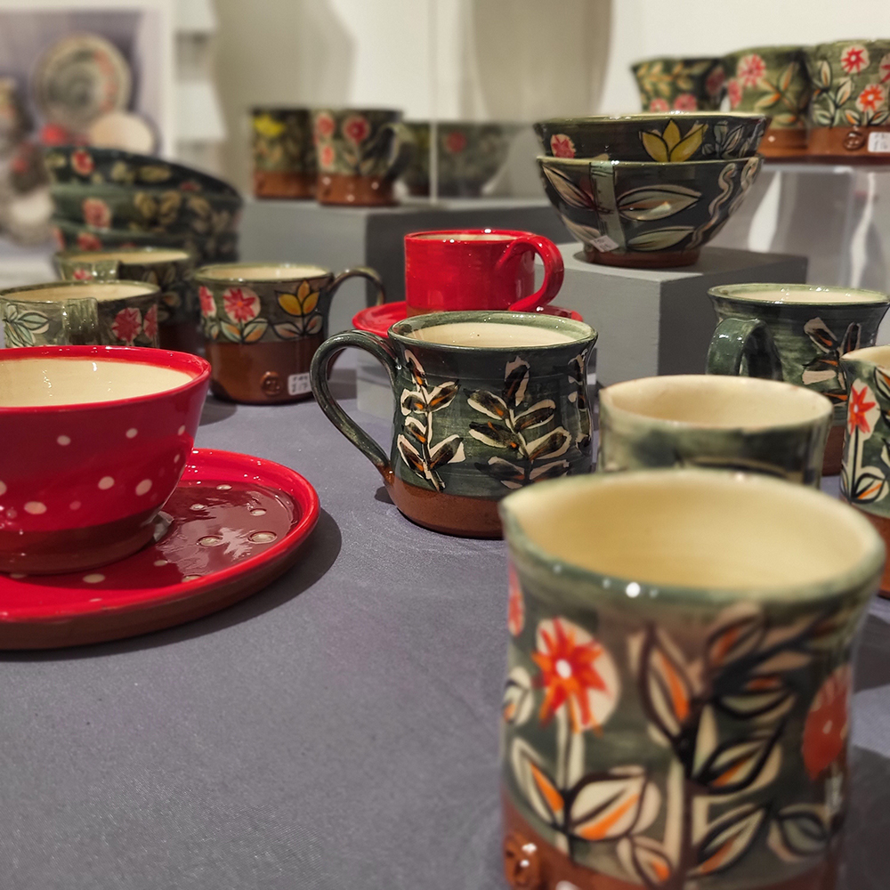 Mugs for sale at Oriel Môn