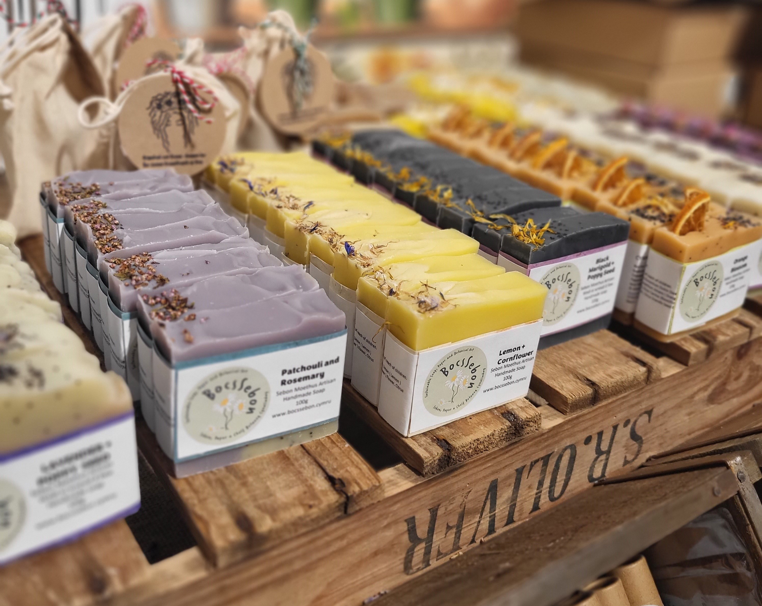 Soap for sale at Oriel Môn